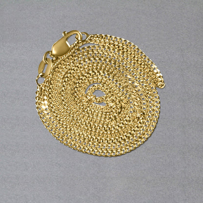 10k Yellow Gold Gourmette Chain (1.40 mm) - DestGlow