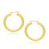 14k Yellow Gold Polished Hoop Earrings (4x30 mm) 