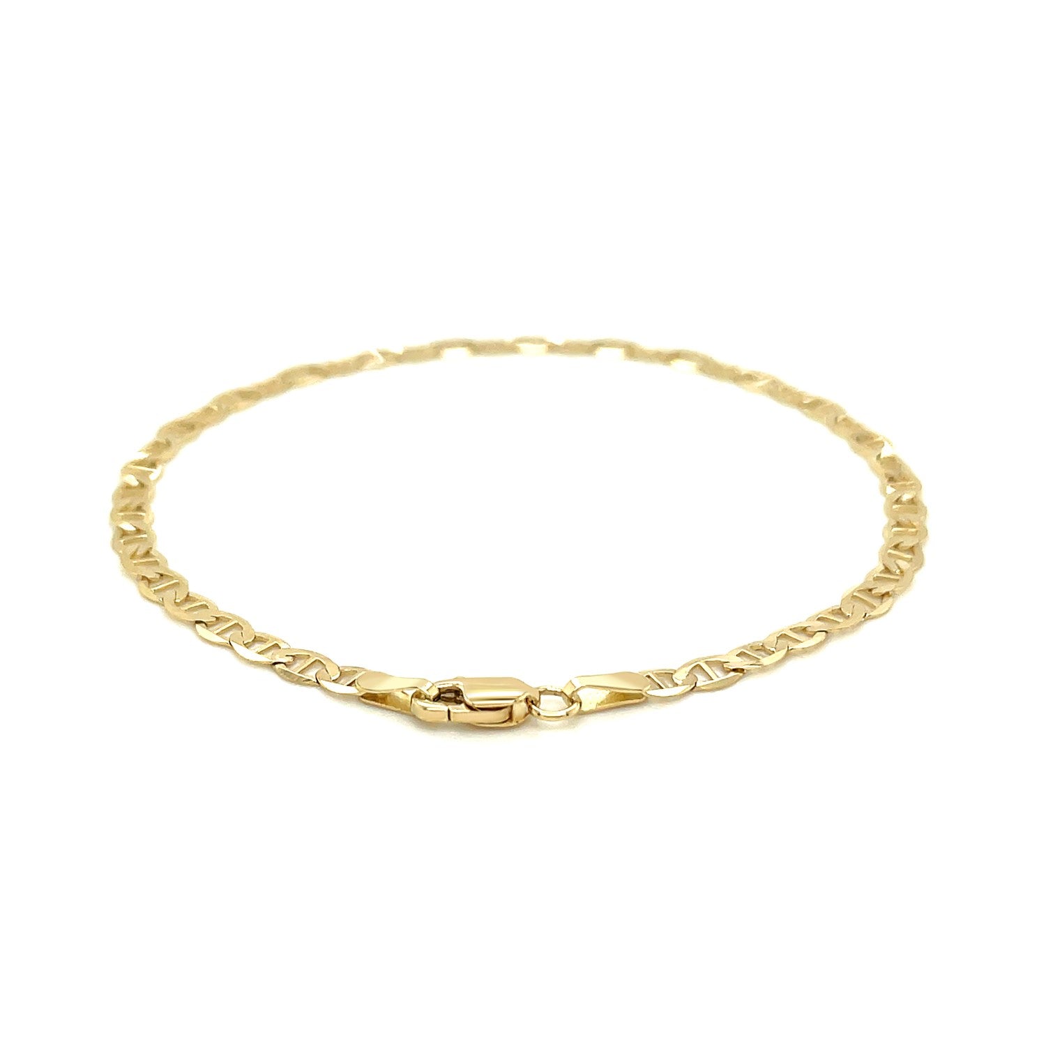 14k Yellow Gold Mariner Link Bracelet (3.20 mm) - DestGlow