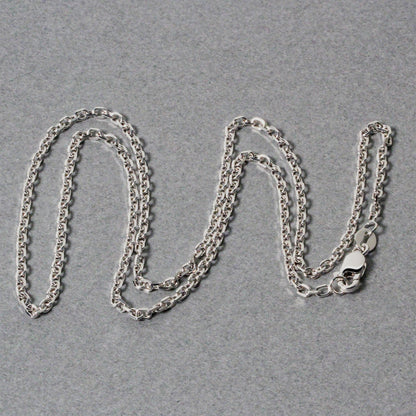 14k White Gold Diamond Cut Cable Link Chain 1.8mm by Bids.com