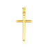 14k Yellow Gold High Polish Cross Pendant 