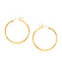 Diamond Cut Slender Large Hoop Earrings in 14k Yellow Gold (2x30mm) - DestGlow