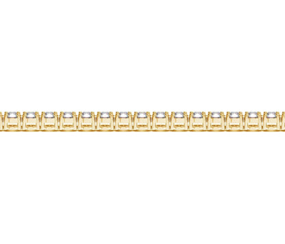 Lab Grown Round Diamond Tennis Bracelet in 14k Yellow Gold(10 cctw F/G  VS2/SI1)
