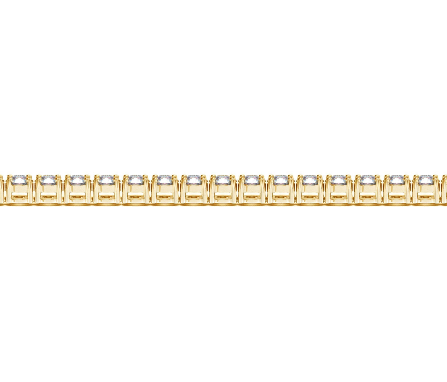 Lab Grown Round Diamond Tennis Bracelet in 14k Yellow Gold (10 cctw F/G  VS2/SI1) 