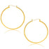 10k Yellow Gold Polished Hoop Earrings (1.5x40mm) 