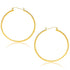 10k Yellow Gold Polished Hoop Earrings (1.5x40mm)