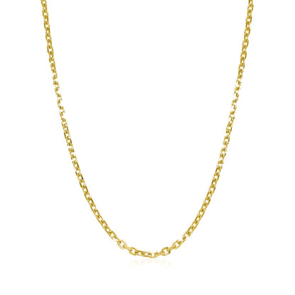 14k Yellow Gold Diamond Cut Cable Link Chain 1.8mm by Bids.com