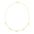 14k Yellow Gold Necklace with Circle Dangle Stations - earrings