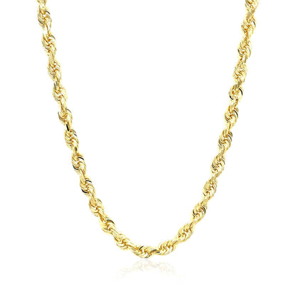 4.0mm 10k Yellow Gold Solid Diamond Cut Rope Chain by Bids.com