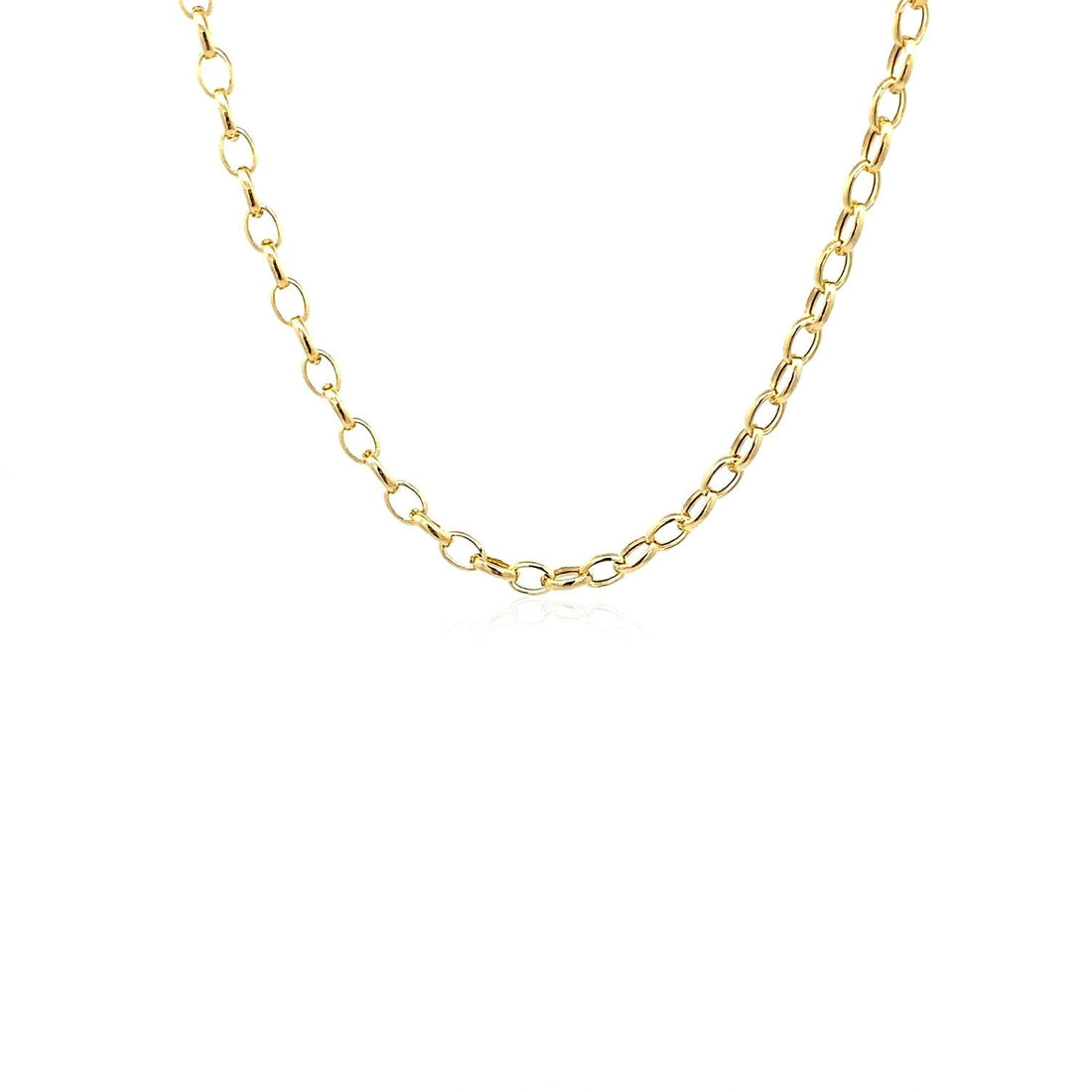 14k Yellow Gold Oval Rolo Chain (3.20 mm) 