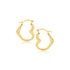 10k Yellow Gold Heart Hoop Earrings - earrings