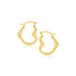 10k Yellow Gold Heart Hoop Earrings