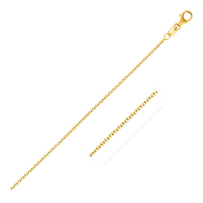 14k Yellow Gold Round Cable Link Chain (1.50 mm) - necklaces