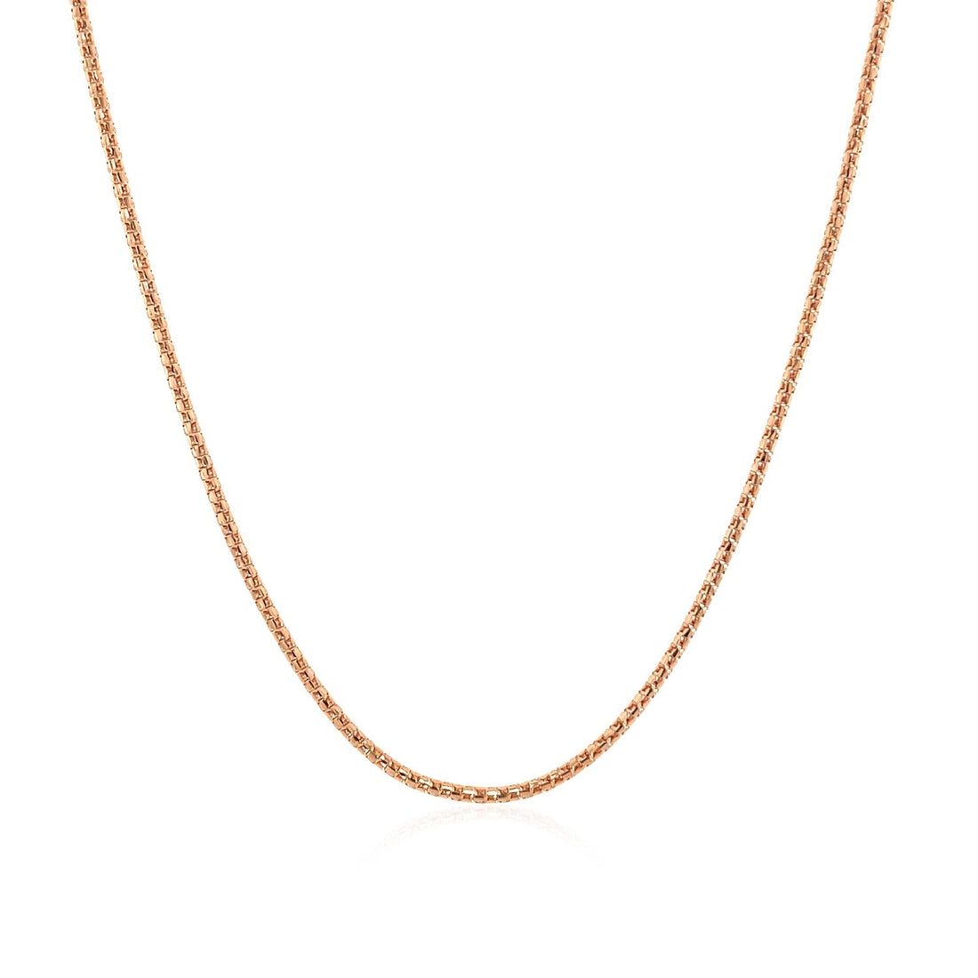 14k Rose Gold Adjustable Popcorn Chain (1.30 mm) - DestGlow