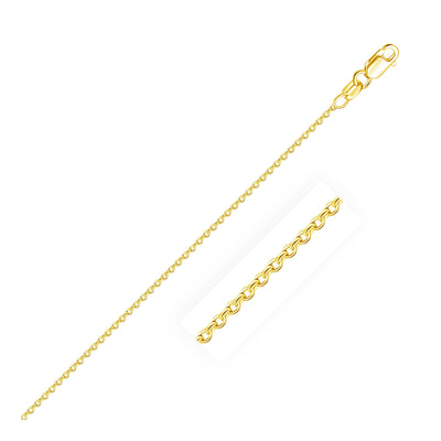 14k Yellow Gold Round Cable Link Chain 1.5mm - necklaces