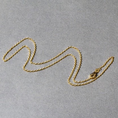 14k Yellow Gold Round Cable Link Chain 1.5mm - DestGlow