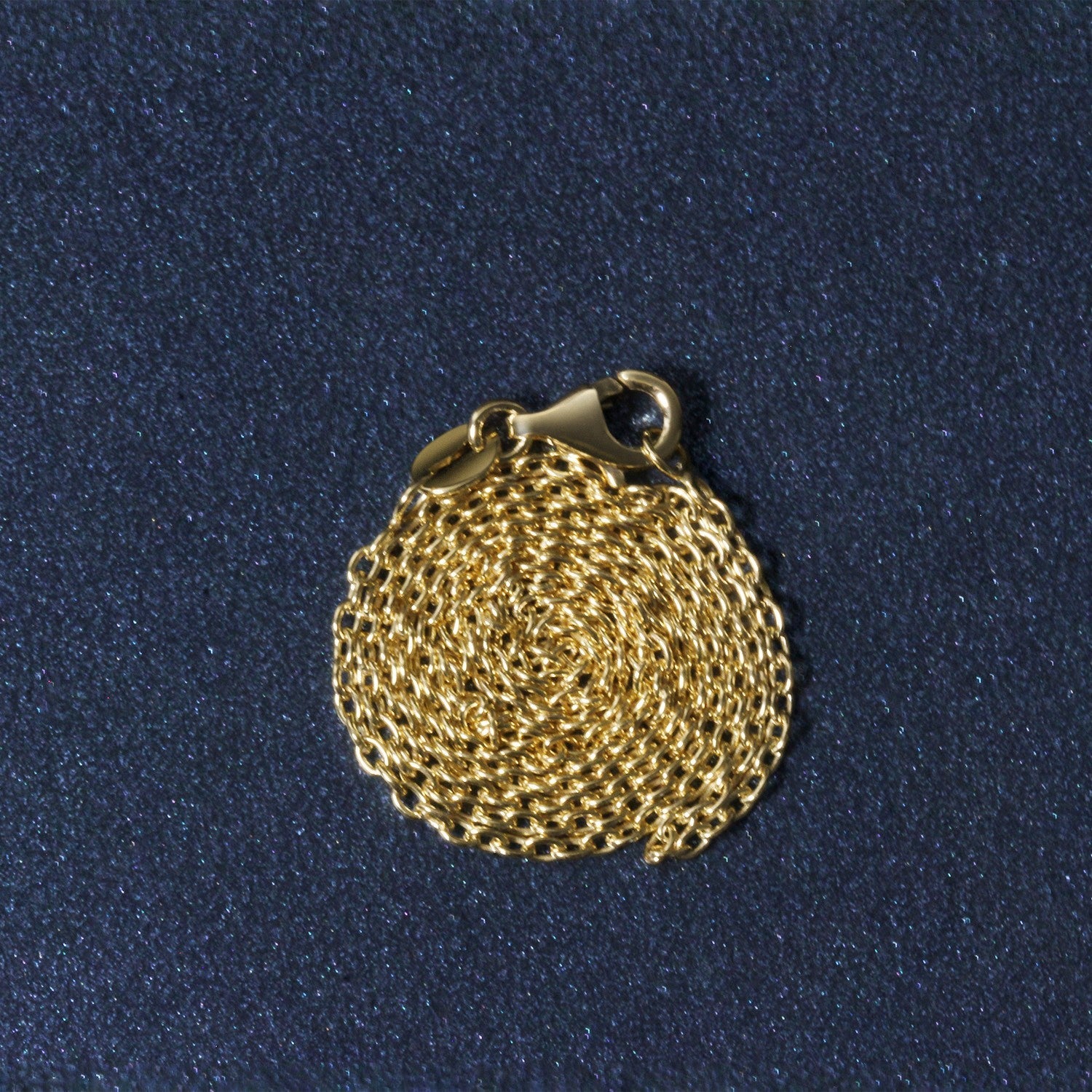 14k Yellow Gold Round Cable Link Chain 1.5mm - DestGlow