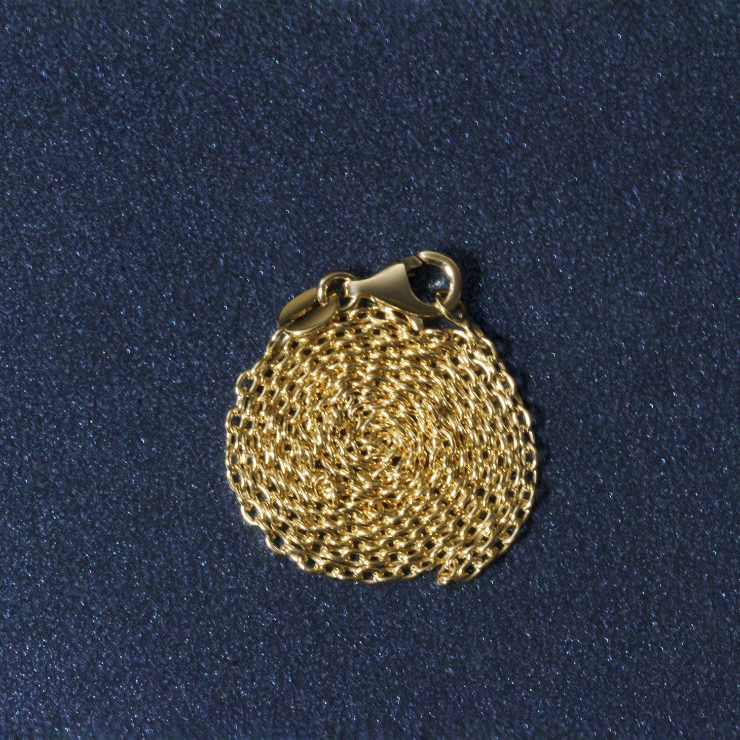 14k Yellow Gold Round Cable Link Chain 1.5mm 