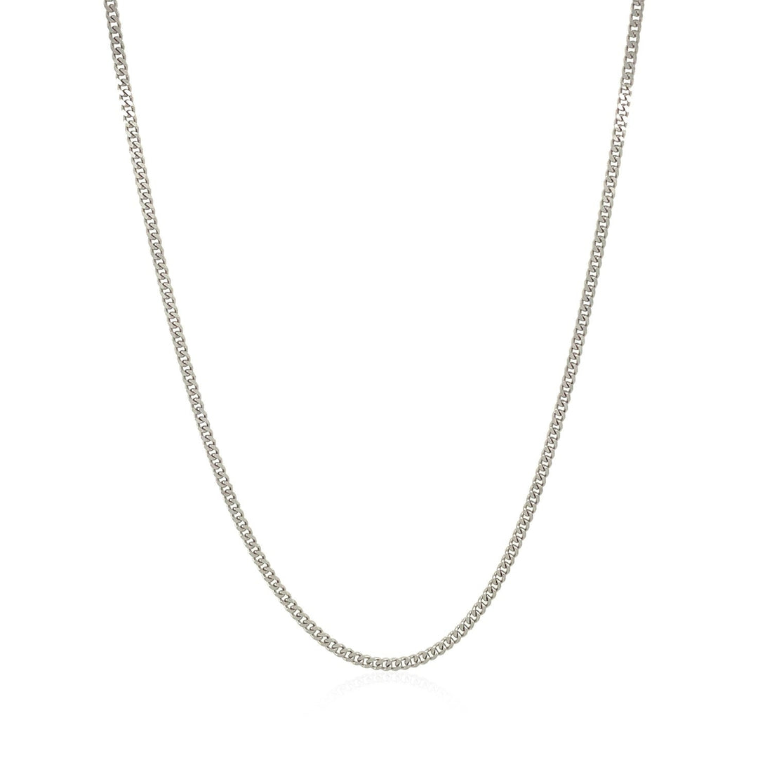 10k White Gold Gourmette Chain  (1.40 mm) - DestGlow