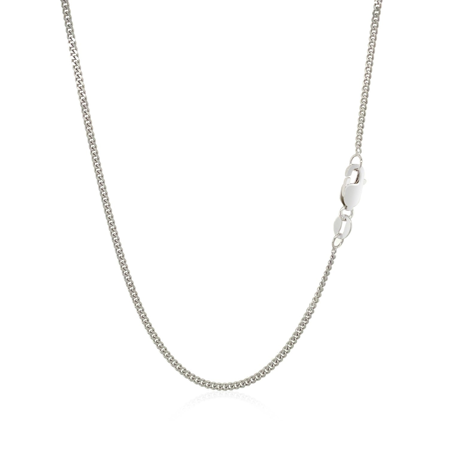 10k White Gold Gourmette Chain  (1.40 mm) - DestGlow