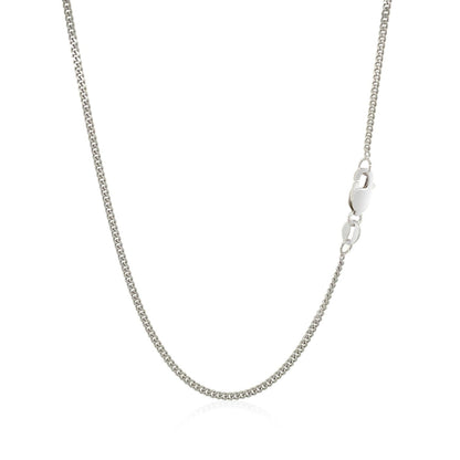 10k White Gold Gourmette Chain  (1.40 mm) - DestGlow