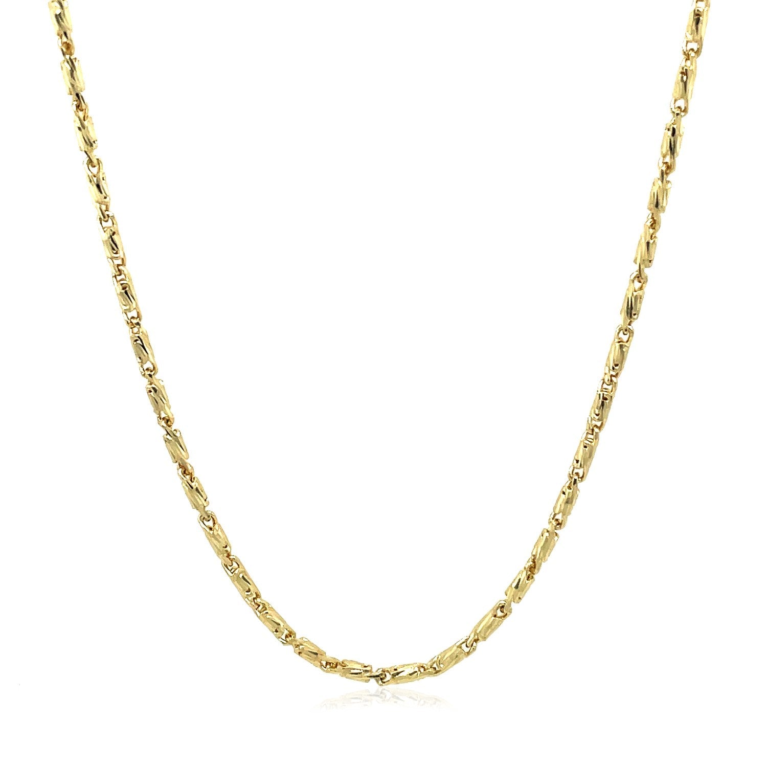 Diamond Cut Fancy Links Pendant Chain in 14k Yellow Gold (1.5mm) by Bids.com