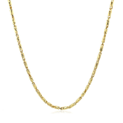 Diamond Cut Fancy Links Pendant Chain in 14k Yellow Gold (1.5mm) by Bids.com