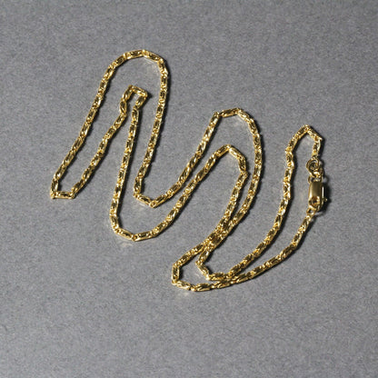 Diamond Cut Fancy Links Pendant Chain in 14k Yellow Gold (1.5mm) by Bids.com
