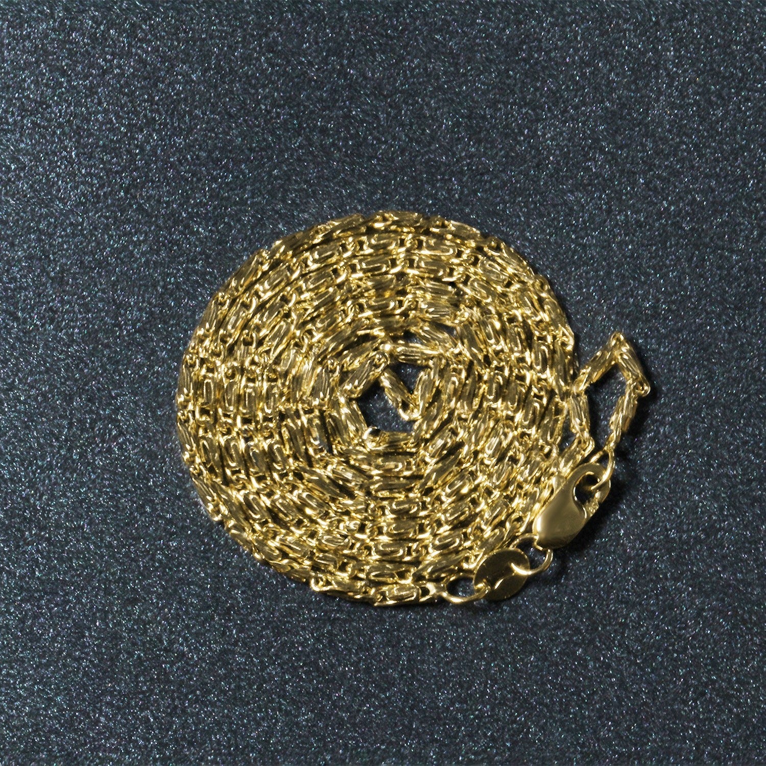 Diamond Cut Fancy Links Pendant Chain in 14k Yellow Gold (1.5mm) by Bids.com