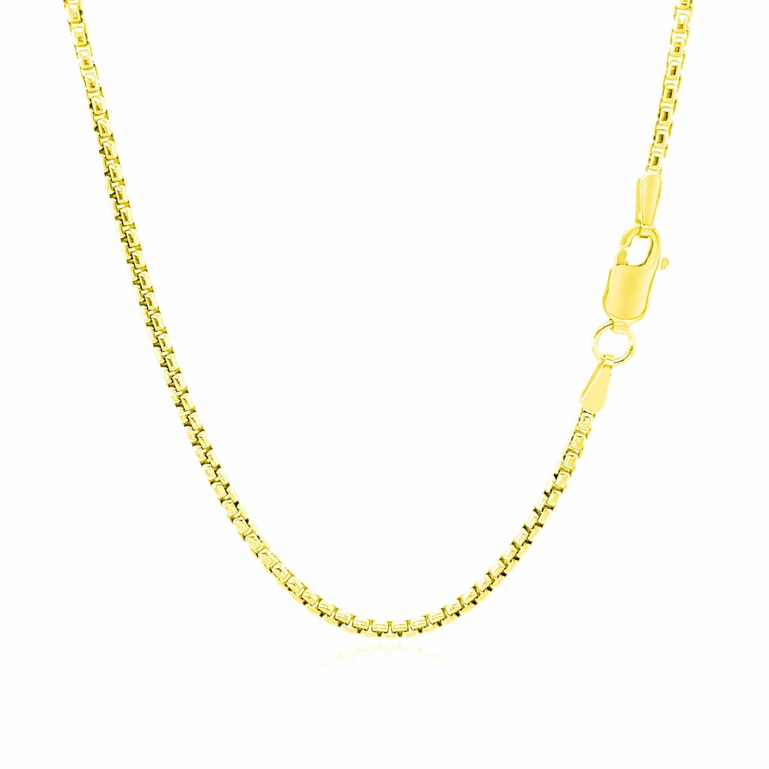 14k Yellow Gold Round Box Chain 1.7mm by Bids.com