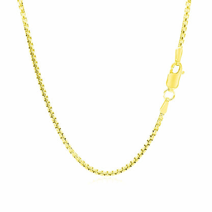 14k Yellow Gold Round Box Chain 1.7mm by Bids.com