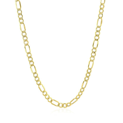 14k Yellow Gold Lite Figaro Chain (3.70 mm) 
