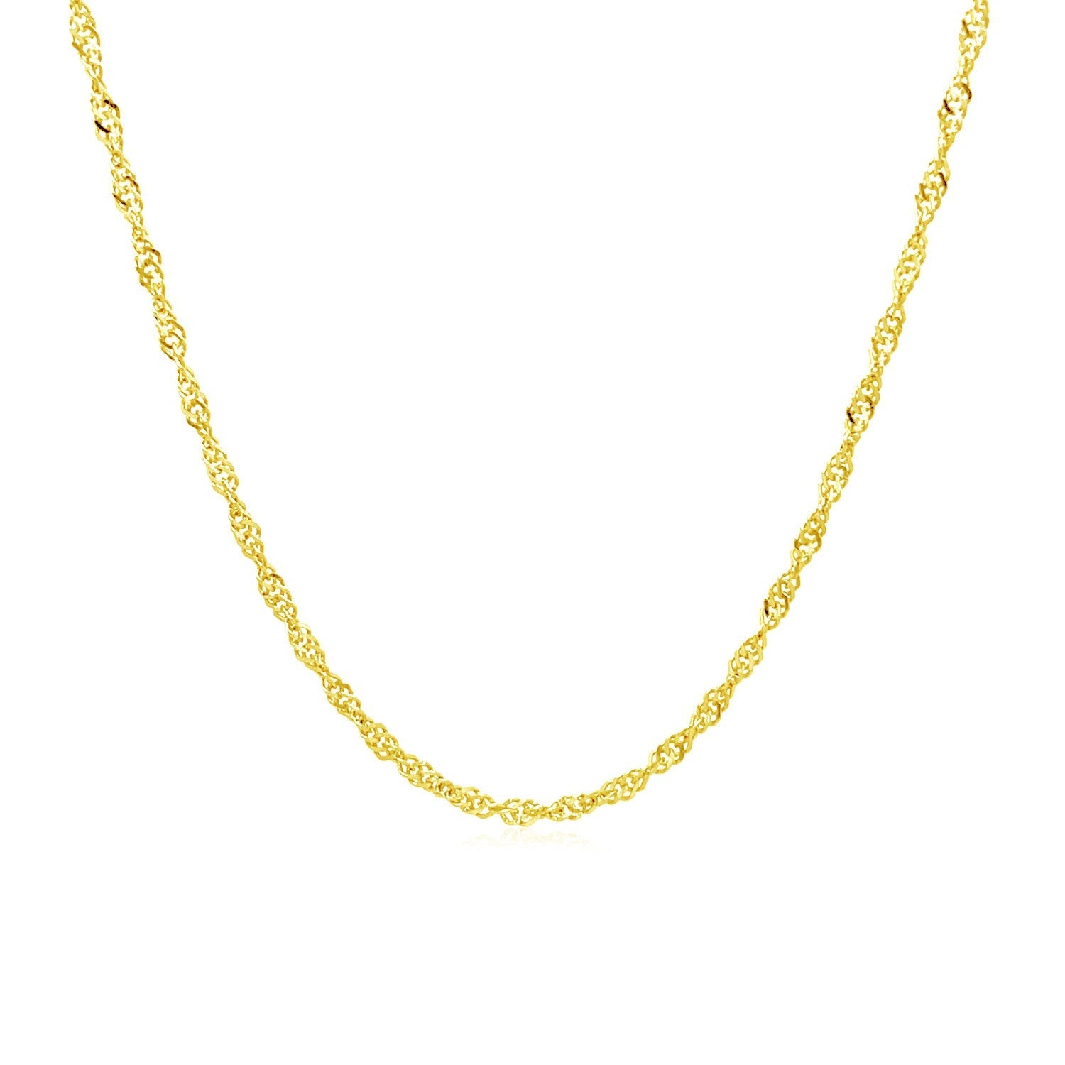 10k Yellow Gold Singapore Chain (1.50 mm) - DestGlow