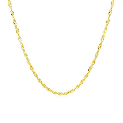 10k Yellow Gold Singapore Chain (1.50 mm) - DestGlow