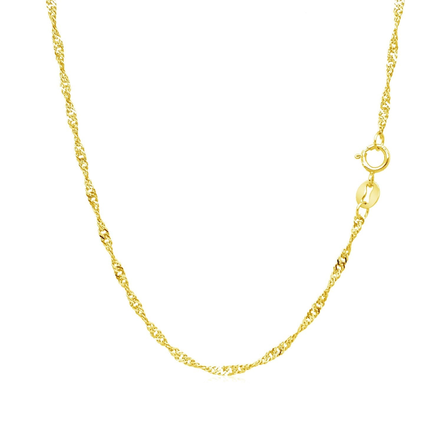 10k Yellow Gold Singapore Chain (1.50 mm) - DestGlow