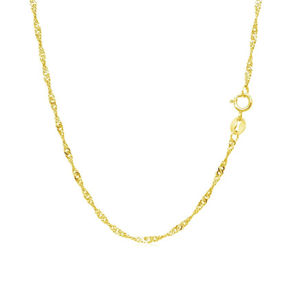 10k Yellow Gold Singapore Chain (1.50 mm) 