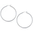 14k White Gold Polished Hoop Earrings (2x50 mm) by Avera Group