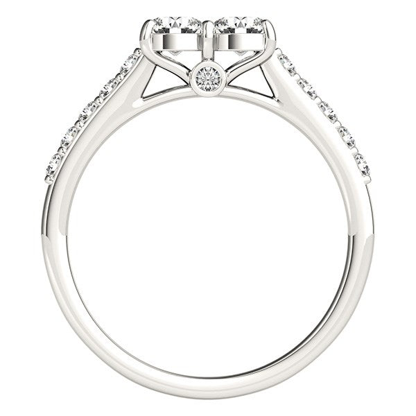 14k White Gold Round Two Stone Diamond Ring (3/4 cttw) by Bids.com