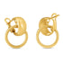 14k Yellow Gold Interlocking Omega Hoops - accessories