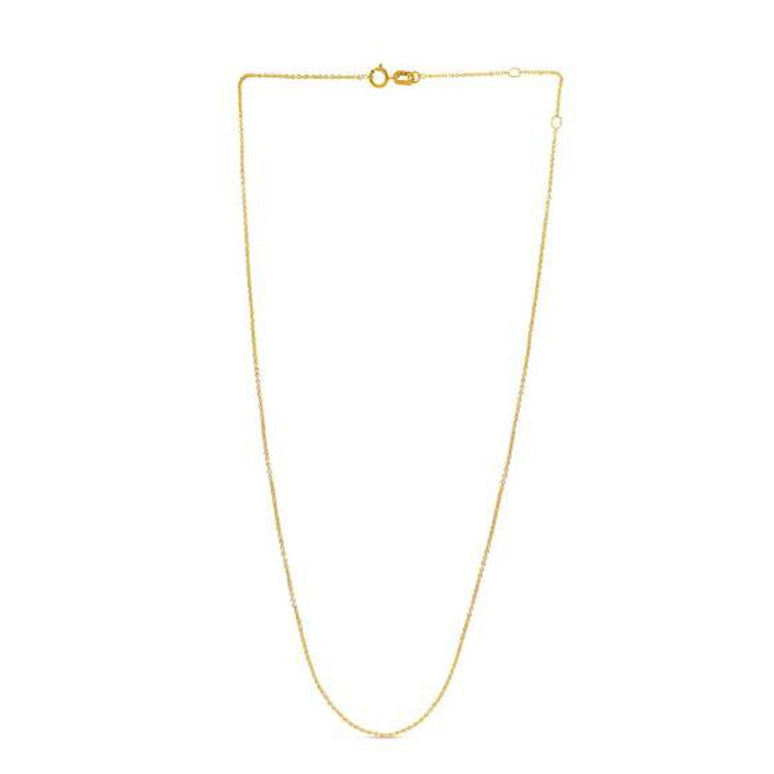 Adjustable Cable Chain in 14k Yellow Gold (0.97 mm)