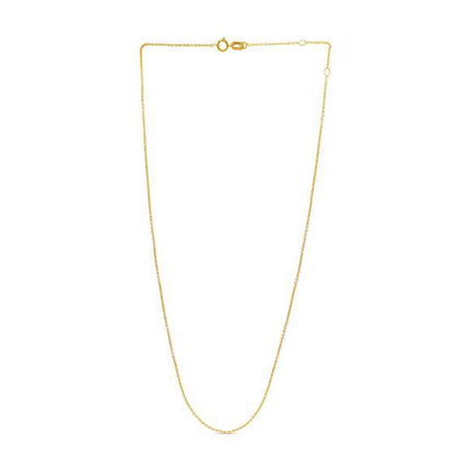 Adjustable Cable Chain in 14k Yellow Gold (0.97 mm)