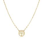 14K Yellow Gold Tree of Life Necklace - DestGlow