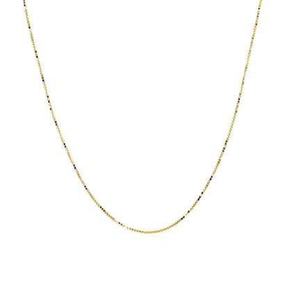 14k Yellow Gold Classic Box Chain 0.6mm by Bids.com