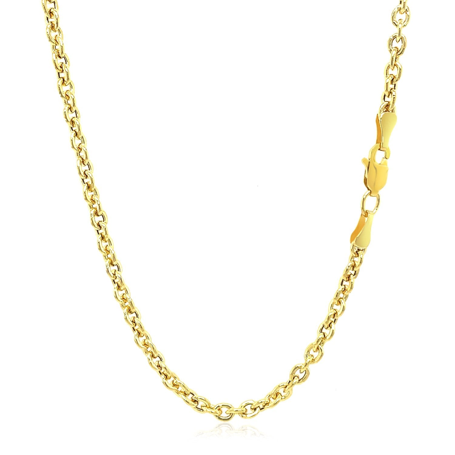 3.0mm 14k Yellow Gold Forsantina Lite Cable Link Chain by Bids.com
