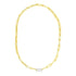 14k Yellow Gold Paperclip Chain Necklace with Diamond Link