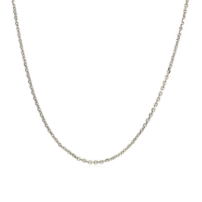14k White Gold Adjustable Cable Chain 0.9mm  DestGlow