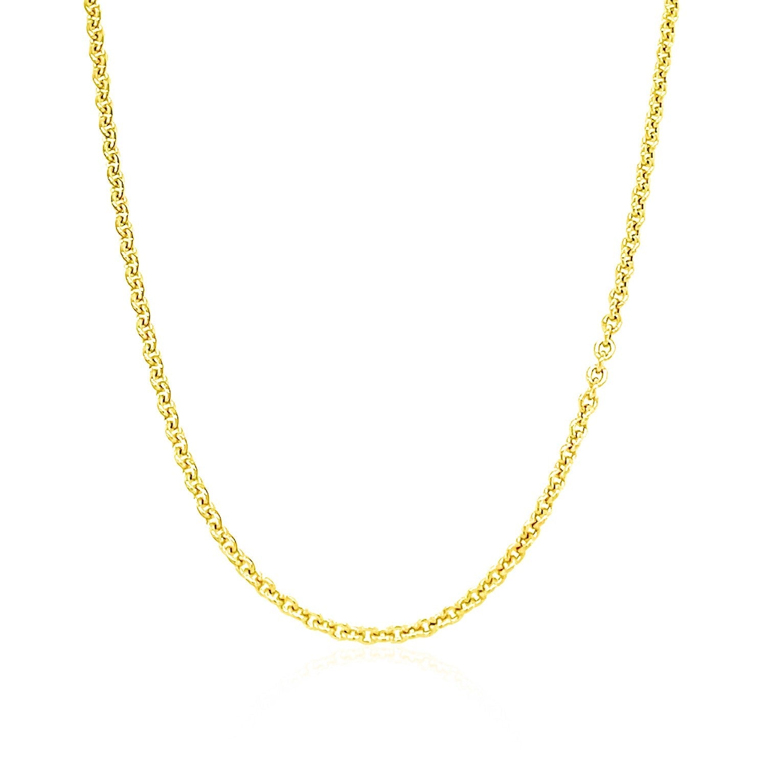 14k Yellow Gold Forsantina Lite Cable Link Chain (1.80 mm) - DestGlow
