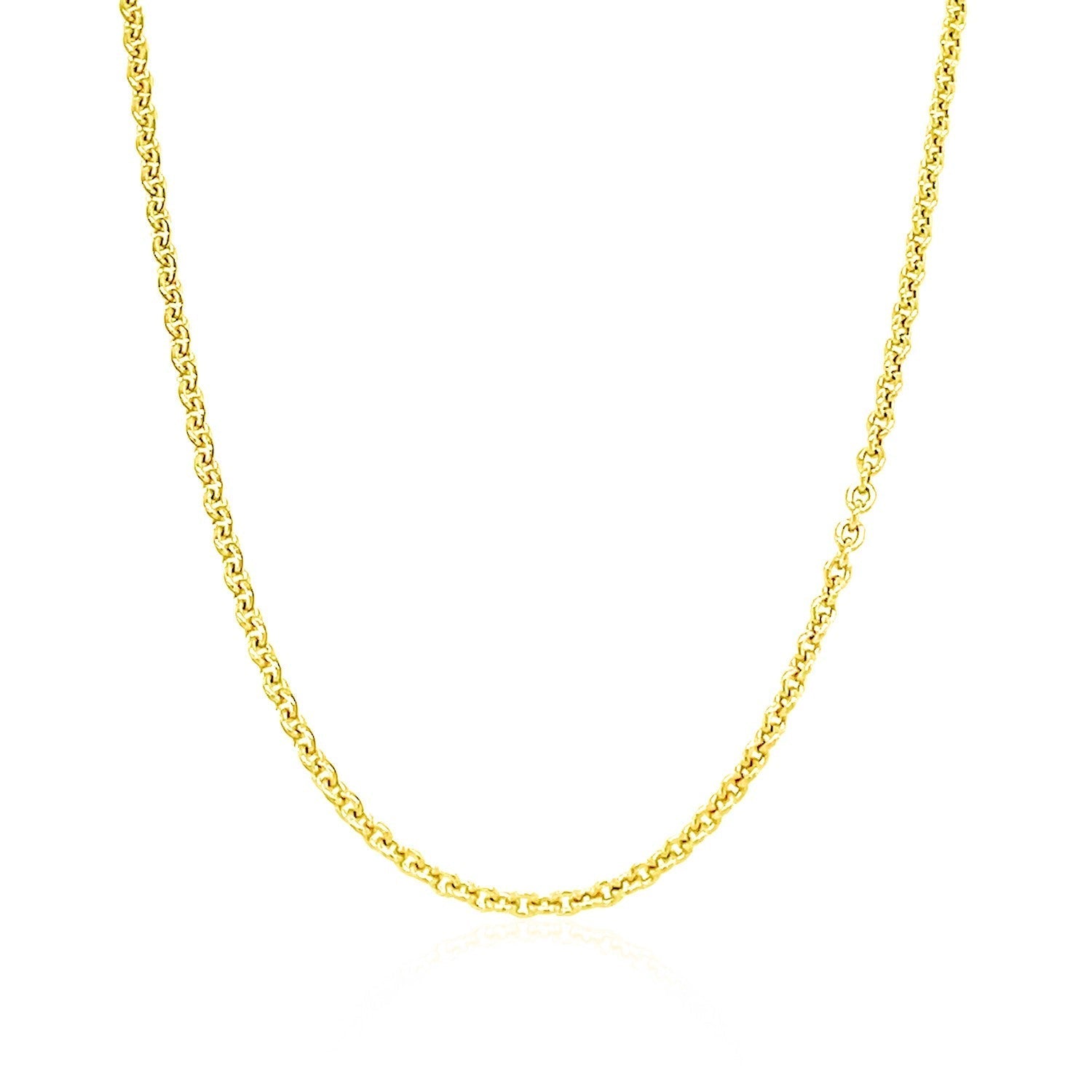 14k Yellow Gold Forsantina Lite Cable Link Chain (1.80 mm) 