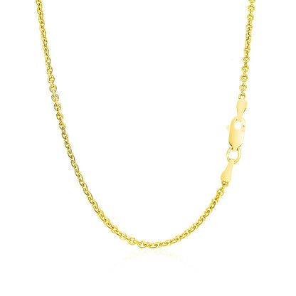 14k Yellow Gold Forsantina Lite Cable Link Chain 1.9mm by Bids.com