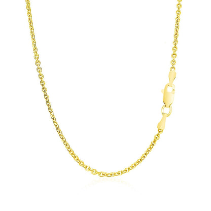 14k Yellow Gold Forsantina Lite Cable Link Chain (1.80 mm) 